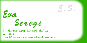 eva seregi business card